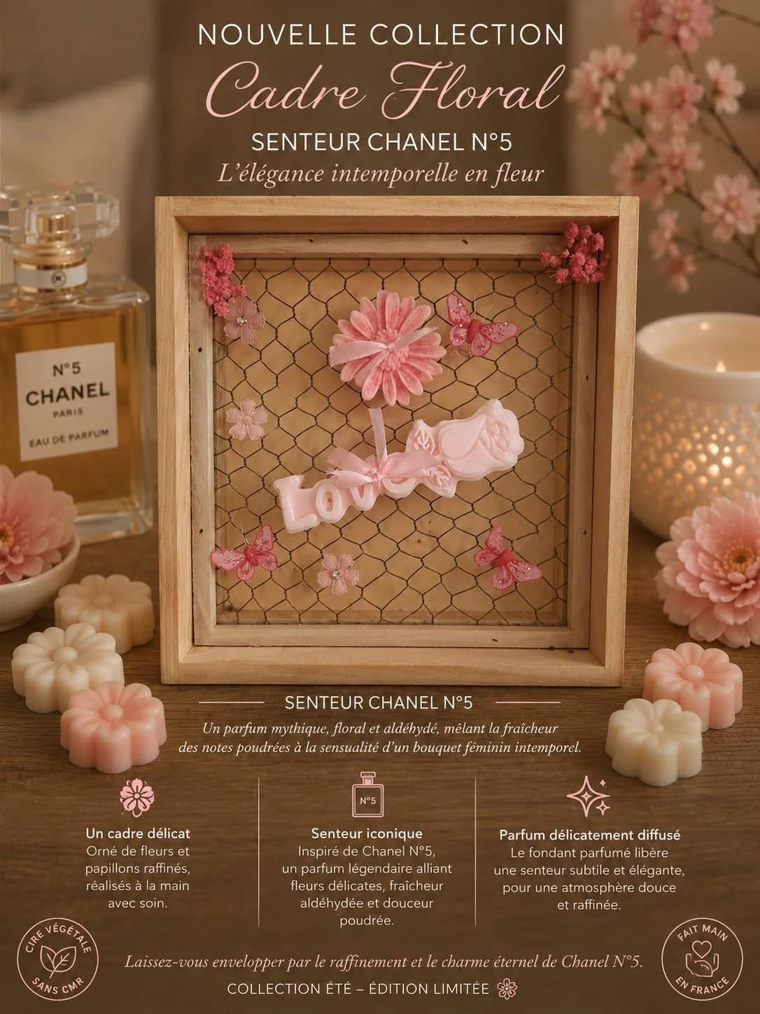 CADRE FLORALE DUPE CHANEL5